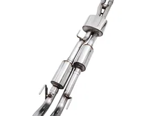 0FG Exhaust with BashGuard for 3rd Gen Tacoma - Dual Chrome Silver Tips image 4