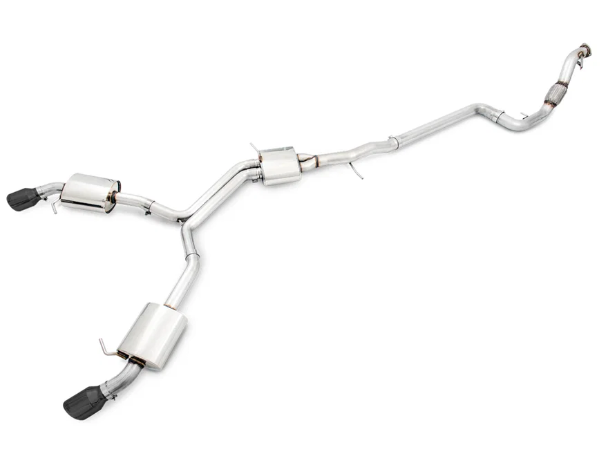 Touring Edition Exhaust for B9 A5 - 4" Diamond Black Tips for Audi A5 Quattro