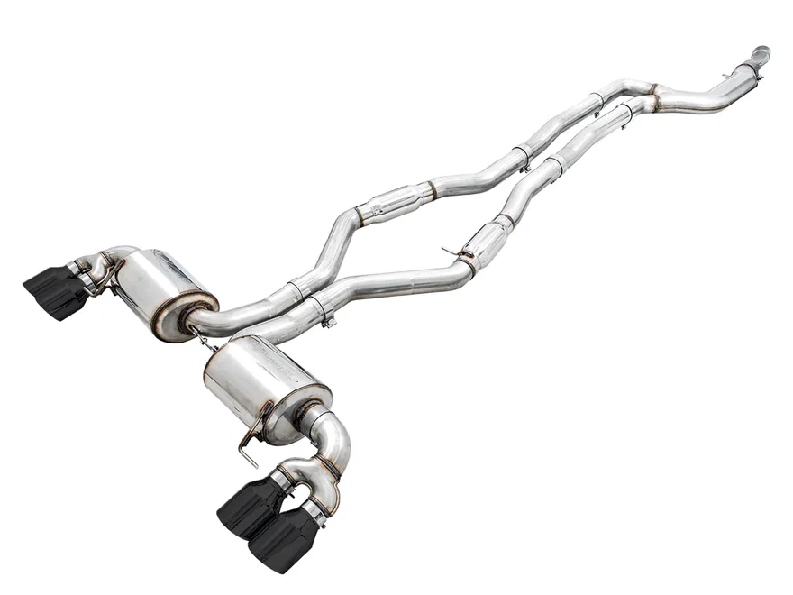 Resonated Touring Edition Exhaust for G2X M340i / M440i - 4" Diamond Black Tips for BMW