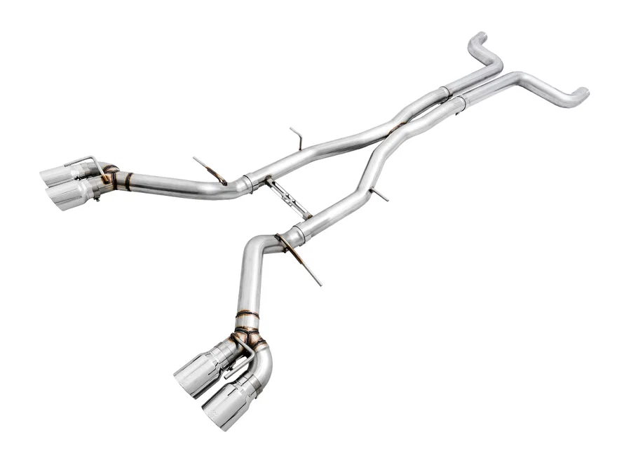 Track Edition Catback Exhaust for Gen6 Camaro SS/ZL1/LT1, Quad Outlet - Non-Resonated - 4.5" Chrome Silver Tips