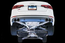 Track Edition Exhaust for Audi B9 S4 - Non-Resonated - 4" Diamond Black Tips image 4