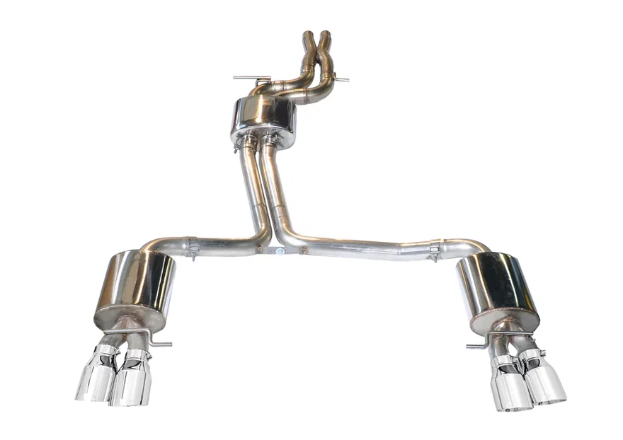 Touring Edition Exhaust for Audi S5 3.0T - 3.5" Chrome Silver Tips