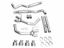 Track Edition Exhaust for S650 Ford Mustang GT Fastback - Quad Chrome Silver Tips image 5