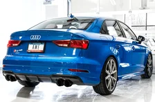 Track Edition Exhaust for Audi 8V S3 - 4" Diamond Black Tips image 4