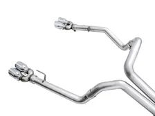 0FG Catback Exhaust for 4th Gen Silverado/Sierra 1500 6.2L (with bumper cutouts) - 4" Chrome Silver Tips image 3