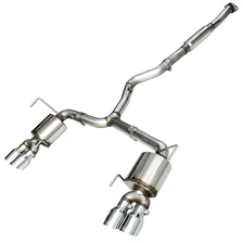 Touring Edition Exhaust for 2015+ VA WRX Sedan - 4" Chrome Silver Quad Tips image 1
