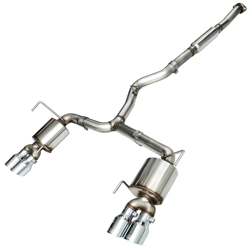 Touring Edition Exhaust for 2015+ VA WRX Sedan - 4" Chrome Silver Quad Tips
