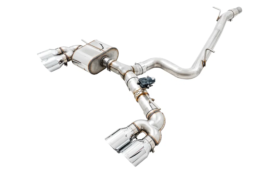 SwitchPath™ Exhaust for MK7 Golf R - Chrome Silver Tips, 102mm