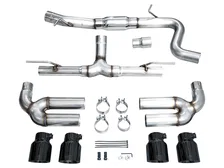 Track Edition Exhaust for Audi 8Y S3 - 4.5" Diamond Black Tips image 4