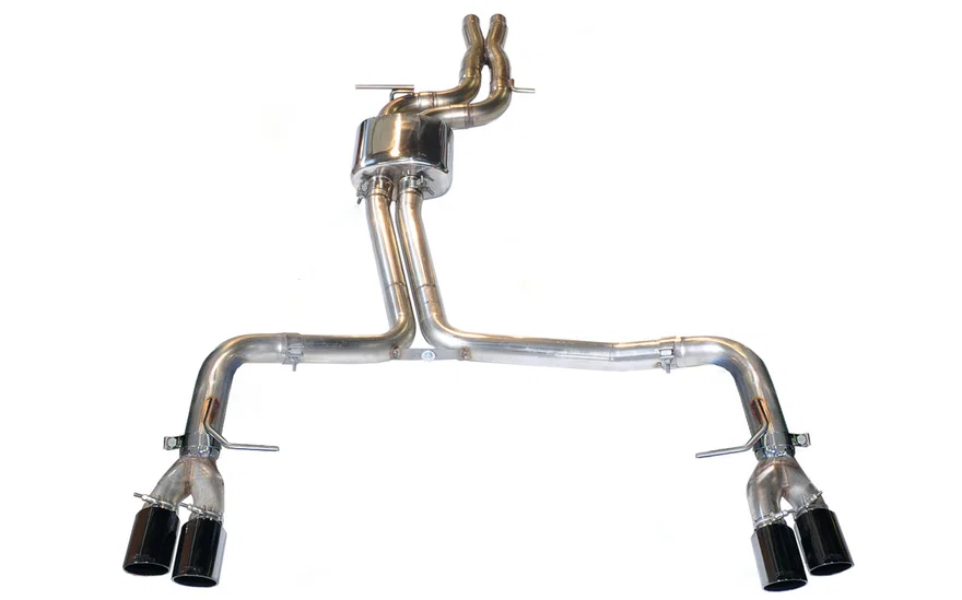 Track Edition Exhaust for Audi S5 3.0T - 4" Diamond Black Tips