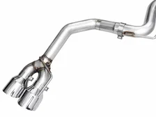 Track Edition Exhaust for S650 Ford Mustang GT Fastback - Quad Chrome Silver Tips image 3