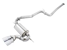 Touring Edition Cat-back Exhaust for Ford Focus ST - Non-Resonated - Chrome Silver Tips image 1