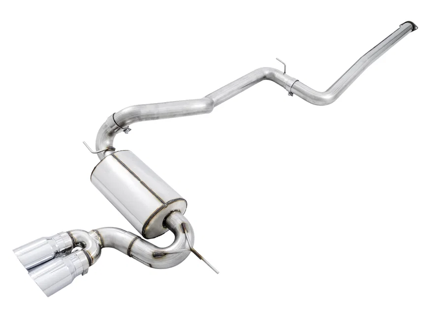 Touring Edition Cat-back Exhaust for Ford Focus ST - Non-Resonated - Chrome Silver Tips
