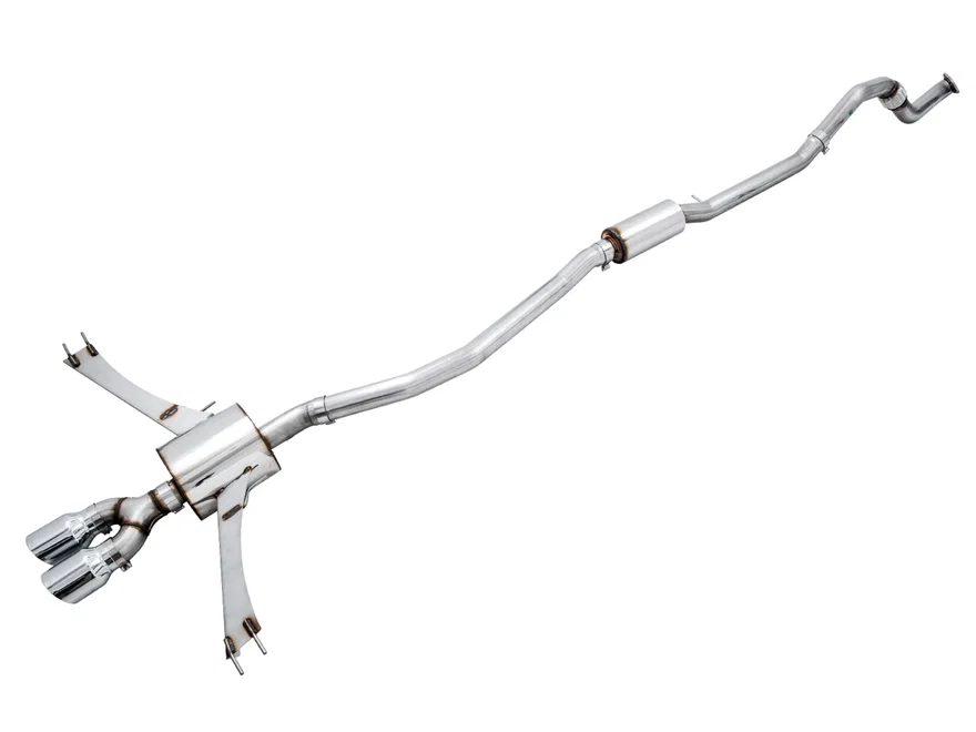 Touring Edition Exhaust for 10th Gen Civic Si Coupe / Sedan (includes Front Pipe) - Dual Chrome Silver Tips