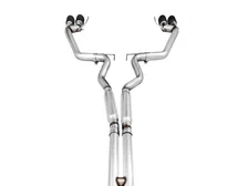 Track Edition Cat-back Exhaust for the '18-'23 S550 Mustang GT - Quad Diamond Black Tips image 3