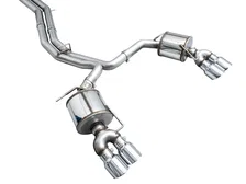 Touring Edition Exhaust for Audi C8 S6/S7 - 4.5" Chrome Silver Tips image 2