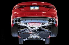 Touring Edition Exhaust for Audi B9 S5 Coupe - Resonated - 4" Diamond Black Tips image 3