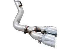 0FG Catback Dual Side Exit Exhaust for 4th Gen Silverado/Sierra 1500 5.3L (Flat Bumper) - Chrome Silver Tips image 3