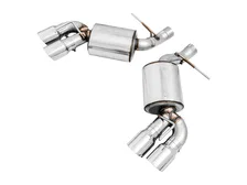 Touring Edition Axleback Exhaust for Gen6 Camaro SS/ZL1/LT1, Quad Outlet - 4.5" Chrome Silver Tips image 1