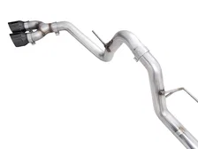 0FG Dual Side Exit Exhaust for '21+ Ford F-150 - 4.5" Diamond Black Tips image 2