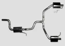 Touring Edition Exhaust for VW CC 2.0T - Dual Outlet - Chrome Silver Tips image 1