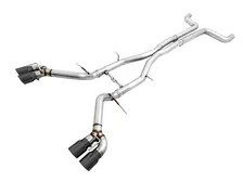 Track Edition Catback Exhaust for Gen6 Camaro SS/ZL1/LT1, Quad Outlet - Non-Resonated - 4.5" Diamond Black Tips image 1