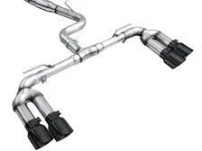 Track Edition Exhaust for Audi 8Y S3 - 4.5" Diamond Black Tips image 3