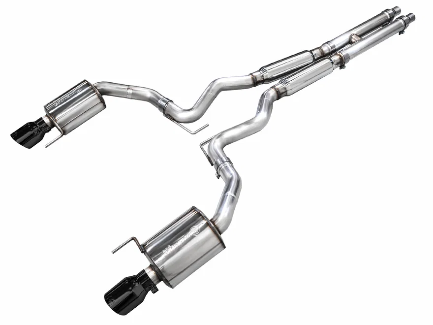 Touring Edition Exhaust for S650 Ford Mustang GT Fastback - Dual Diamond Black Tips