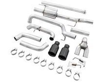 0FG Dual Split Rear Exhaust for '21+ Ford F-150 - 5" Diamond Black Tips image 2
