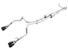 0FG Catback Exhaust for Silverado ZR2/Sierra AT4X - 4" Diamond Black Tips image 1