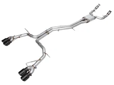 Track Edition Exhaust for Audi C8 S6/S7 - 4.5" Diamond Black Tips image 1