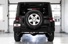 Tread Edition Axleback Dual Exhaust for Jeep JK/JKU 3.6L - Chrome Silver Tips image 6