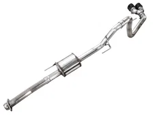 0FG Dual Side Exit Exhaust for Ford F-150 Regular Cab - 4.5" Diamond Black Tips image 2