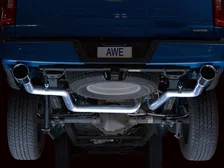 0FG Dual Split Rear Exhaust for '21+ Ford F-150 - 5" Chrome Silver Tips image 5