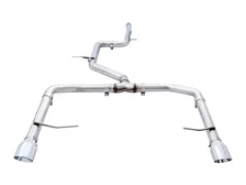Track Edition Exhaust - Non-Resonated - for MK7 Jetta GLI w/ Stock Downpipe - Chrome Silver Tips image 4