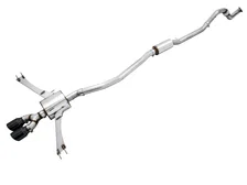 Touring Edition Exhaust for 10th Gen Civic Si Coupe / Sedan (includes Front Pipe) - Dual Diamond Black Tips image 1
