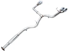 Track Edition Catback Exhaust for VB Subaru WRX - 4" Chrome Silver Tips image 2