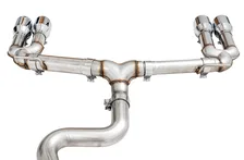 Track Edition Exhaust for Audi 8V S3 - 4" Chrome Silver Tips image 2
