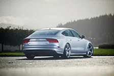 Touring Edition Exhaust for Audi C7 A7 3.0T - 4" Diamond Black Tips image 3