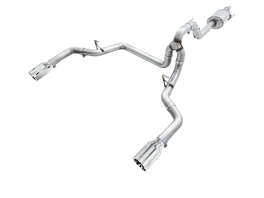 0FG Dual Exit Exhaust for '15-'20 F-150 - 5" Chrome Silver Tips