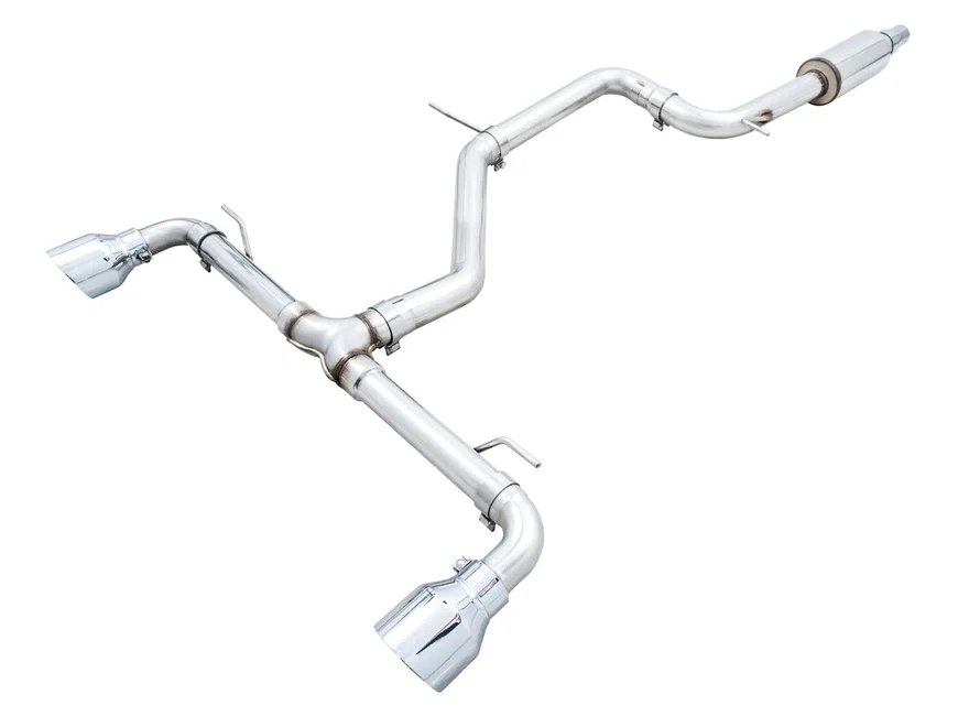 Track Edition Exhaust for VW MK8 GTI - Chrome Silver Tips