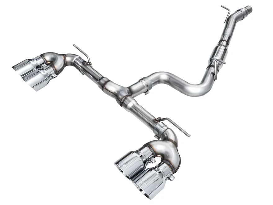 Track Edition Exhaust for Volkswagen MK8 Golf R - Chrome Silver Tips