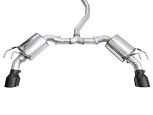 Touring Edition Exhaust for FE1 Civic Si/DE4 Acura Integra - 5" Diamond Black Tips image 3