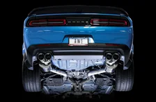 Touring Edition Exhaust for 15+ Challenger 6.4 / 6.2 SC - Chrome Silver Quad Tips image 5