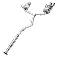 Touring Edition Exhaust for VA STI / GV WRX / GV STI Sedan - 4" Chrome Silver Quad Tips for Subaru image 2