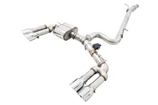SwitchPath™ Exhaust for Audi 8V S3 - 4" Chrome Silver Tips image 1