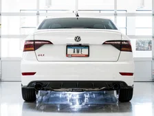 Track Edition Exhaust - Non-Resonated - for MK7 Jetta GLI w/ Stock Downpipe - Diamond Black Tips image 3
