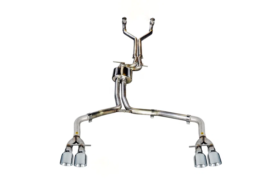 Track Edition Exhaust for Audi C7 S7 4.0T - 4" Chrome Silver Tips