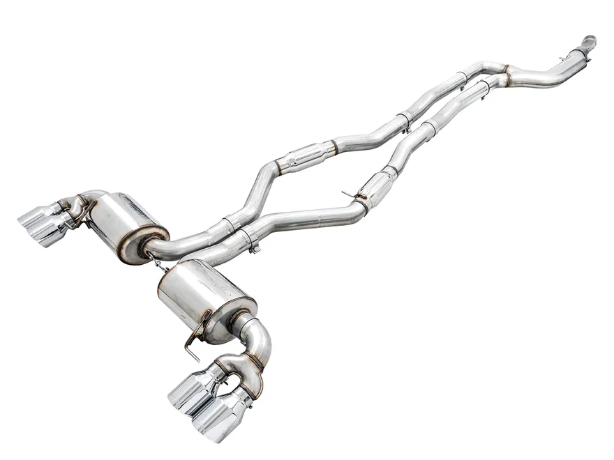 Resonated Touring Edition Exhaust for G2X M340i / M440i - 4" Chrome Silver Tips for BMW