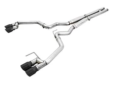Track Edition Cat-back Exhaust for the '18-'23 S550 Mustang GT - Quad Diamond Black Tips image 1